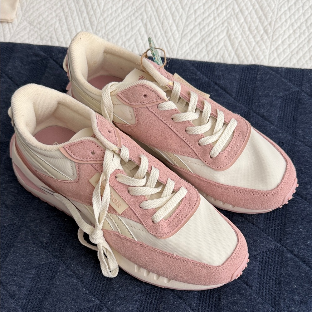 Reebok Women's Pink & Cream Low-Top Sneakers